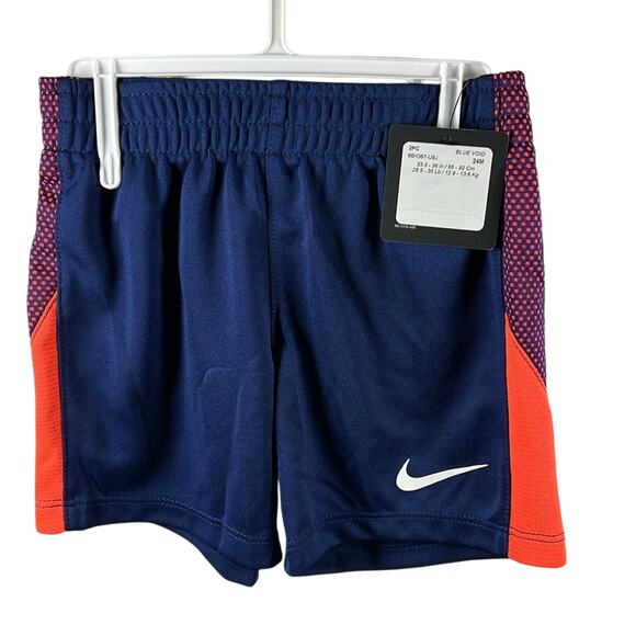 Nike Boy's 2 Piece Set "JUST DO IT" T-Shirt & Short White & Blue Size: 24M NWT - Picture 2 of 2